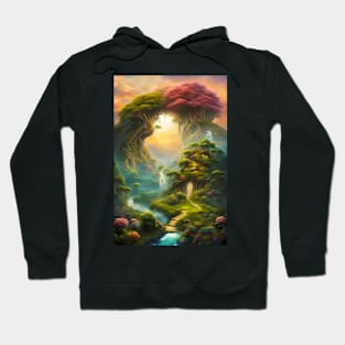 Green and Pink Trees Portal Hoodie